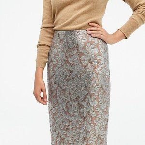 J. Crew Collection Skirt Metallic Jacquard - NWT
